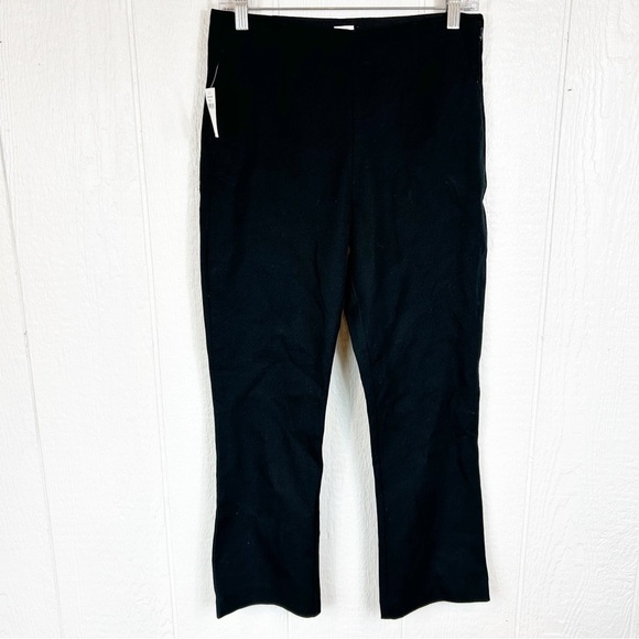 NEW Gap Black Pants Cropped Flare Wide Leg Size 8 - Picture 1 of 17